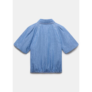 Mint Velvet Indigo Denim Puff Sleeve Shirt